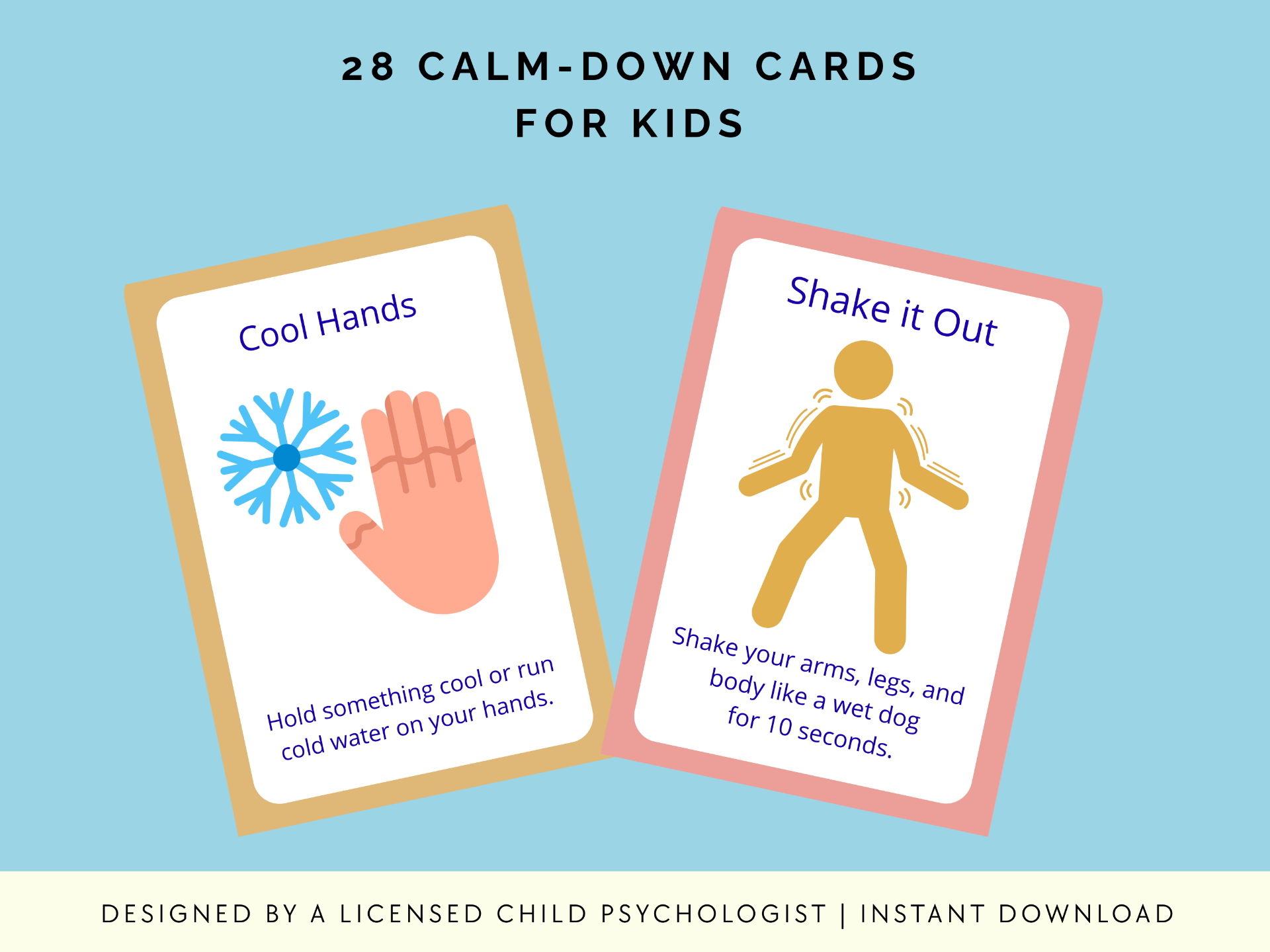 28 Calm Down Cards for Kids