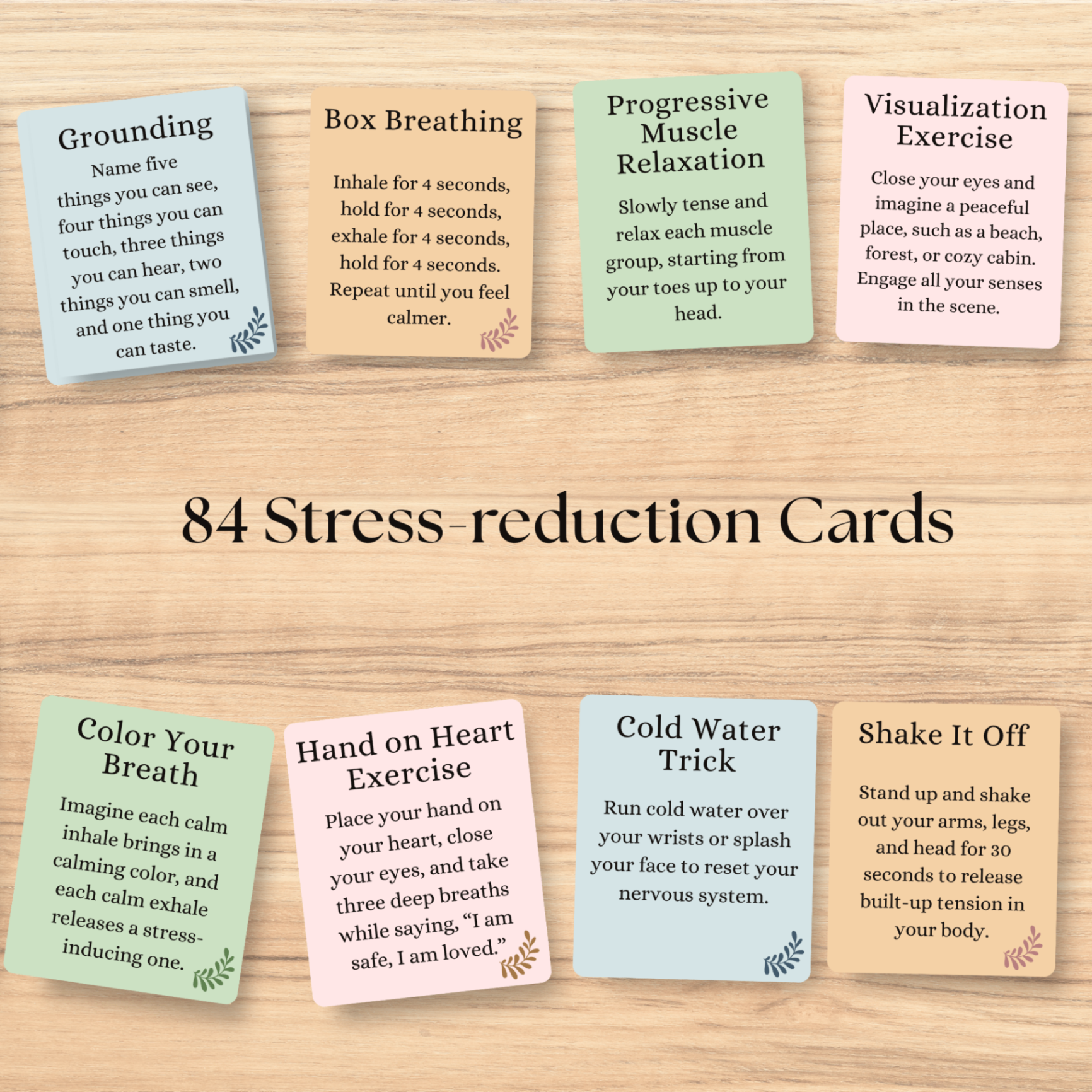 84 Stress-Reduction Cards